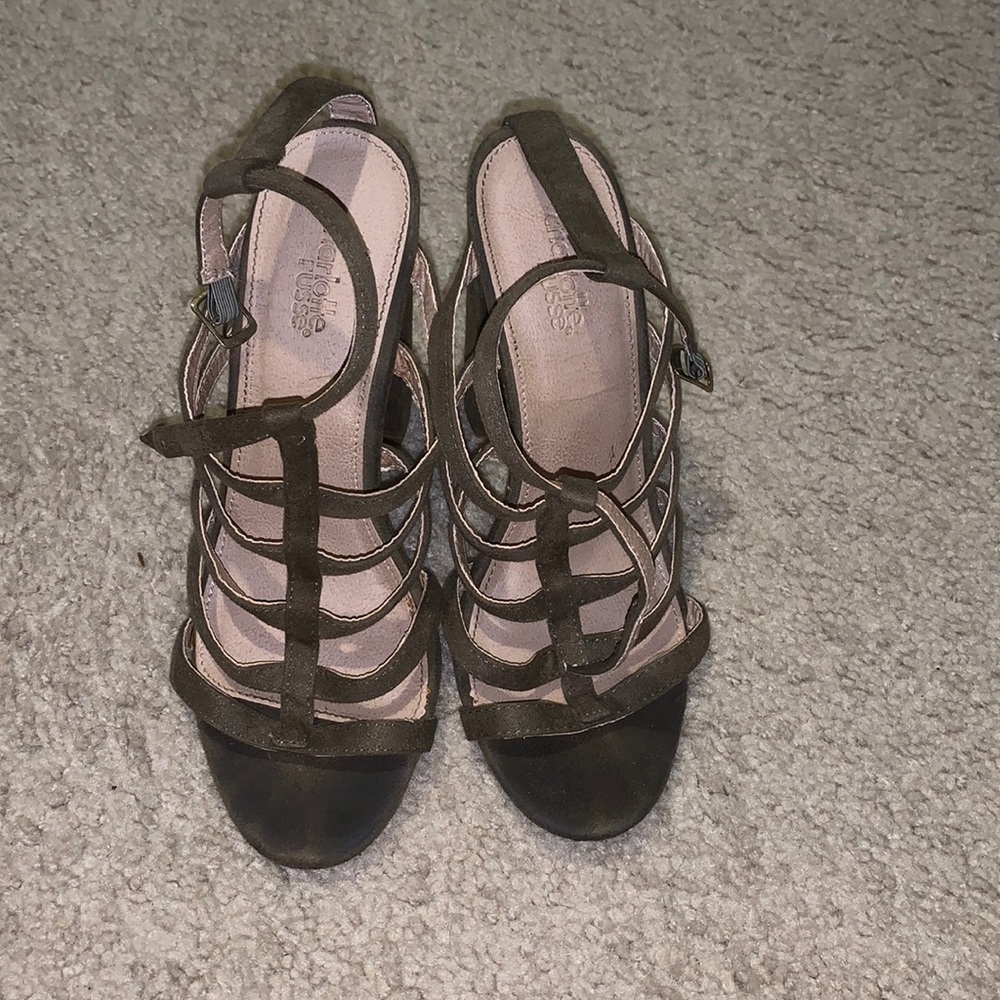 Olive green heels